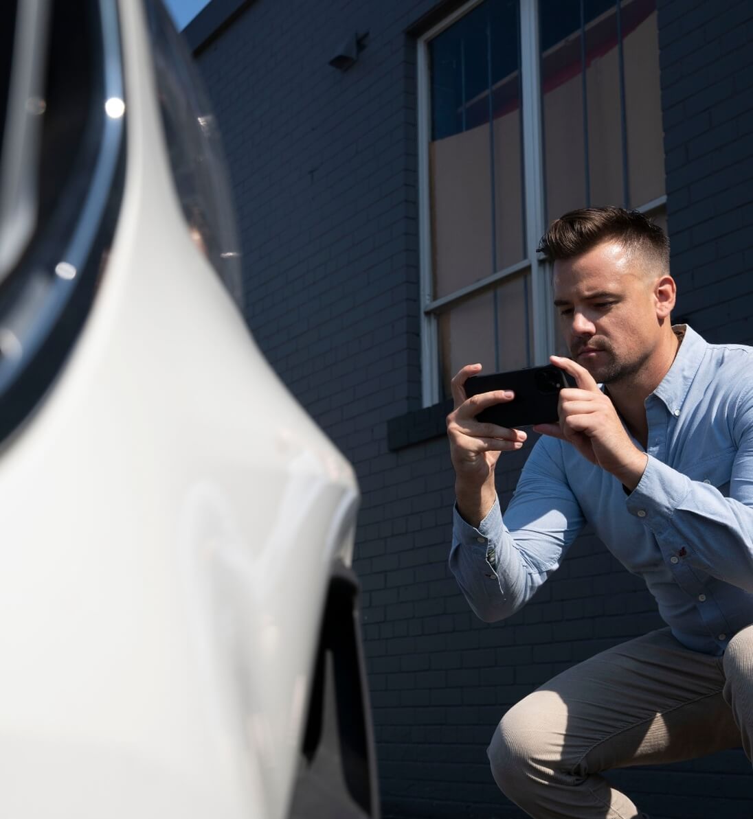 Vehicle inspection workflow visual.
